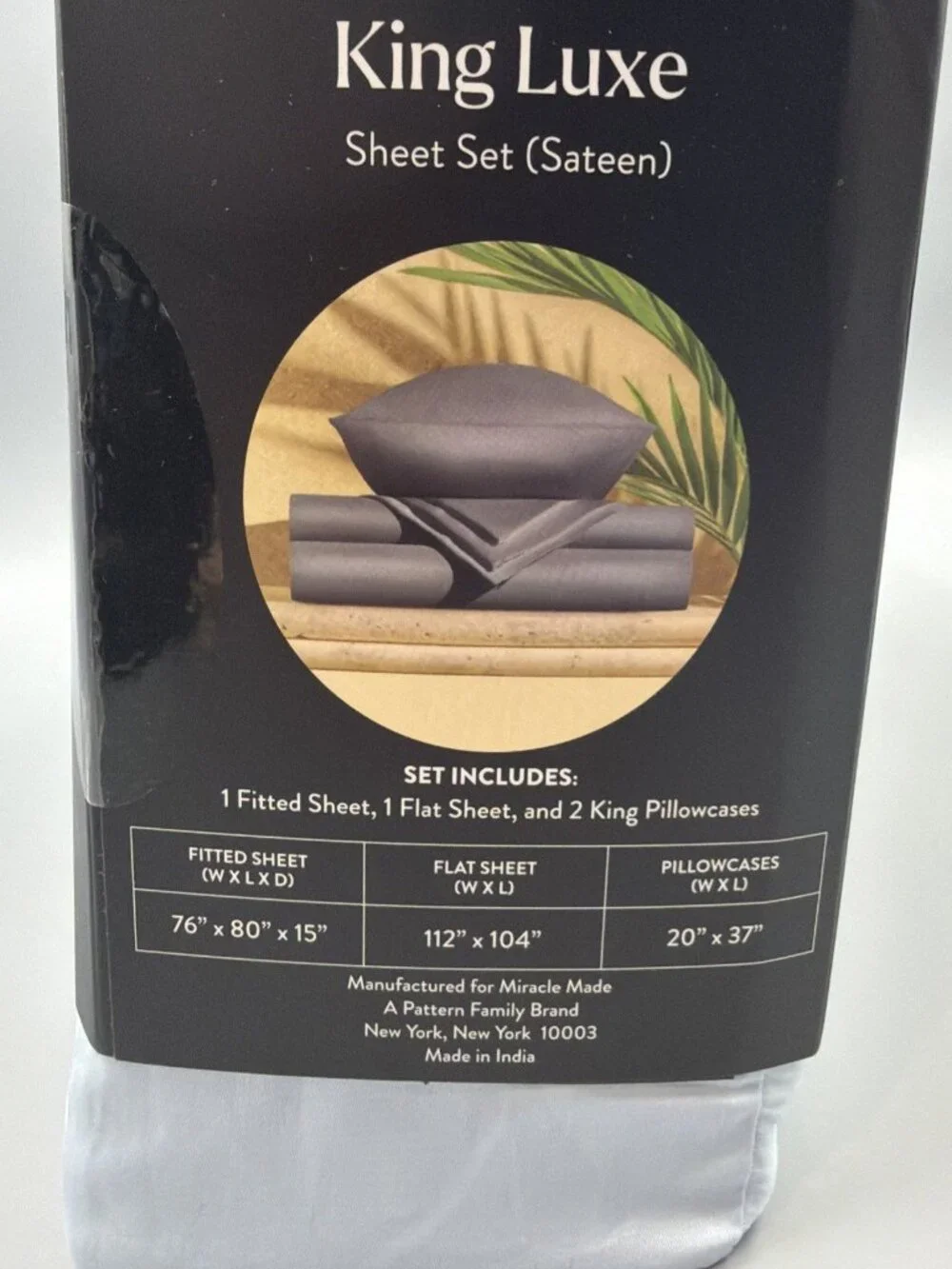 Miracle Made Luxe King Sheet Set Sky Blue NWT